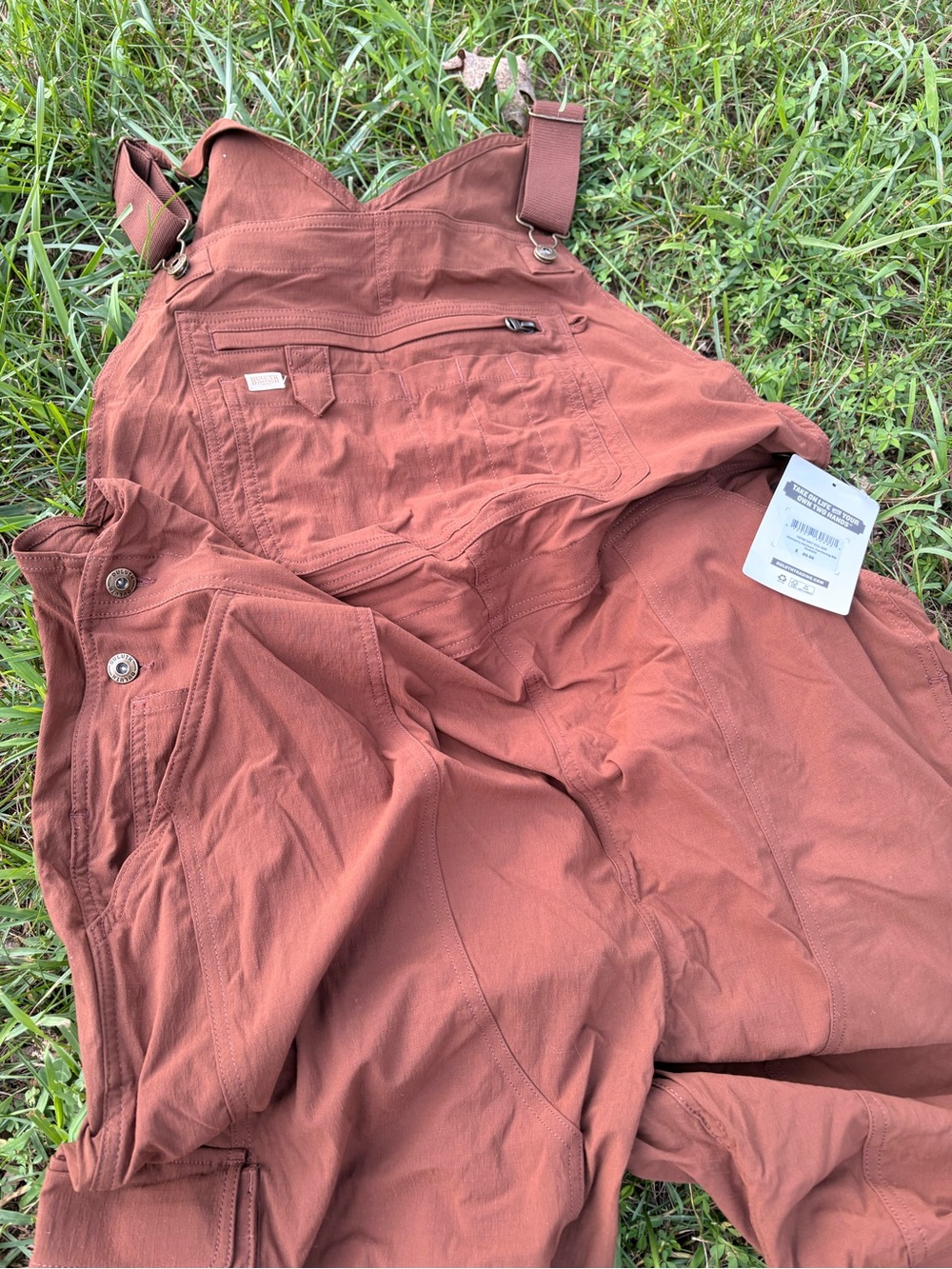 NWT Duluth Trading Co Rust-Brown Women's Gardening Bib Overalls 🪴 - Picture 4 of 7